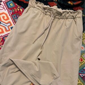 Lululemon Beige Drawstring Joggers! Like new!